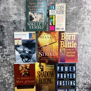 Christian Books Lot of 7 MacArthur Swindoll Finto Elliot Hybels Missionary PBs